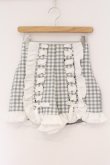 画像1: mon lily / レースアップギンガムショートパンツ M グレー O-26-03-24-090-LO-PA-OW-OS (1)