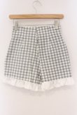 画像3: mon lily / レースアップギンガムショートパンツ M グレー O-26-03-24-090-LO-PA-OW-OS (3)