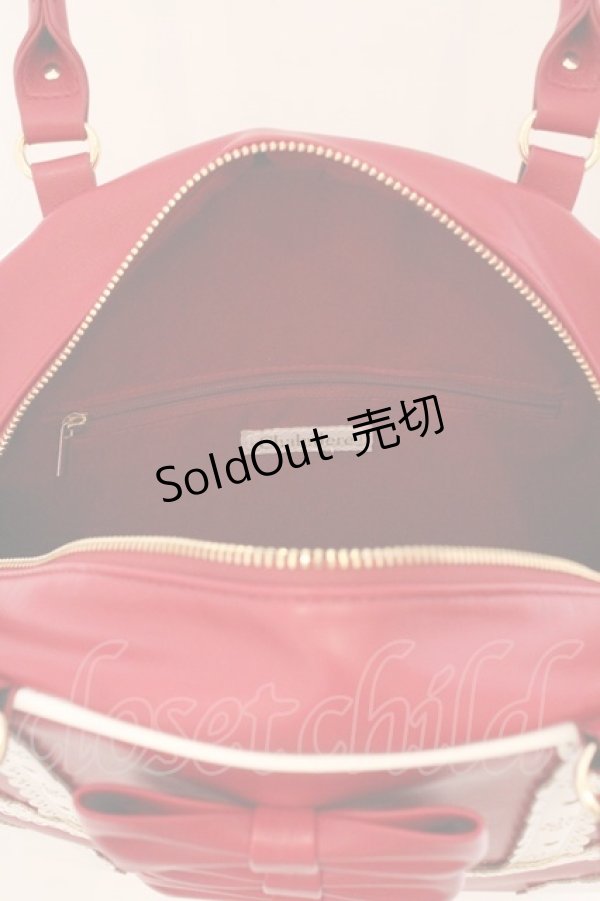 画像4: Chalmiere / ガーリーリボンボストンバッグ  アカ O-26-03-24-008-0-BG-OW-OS (4)