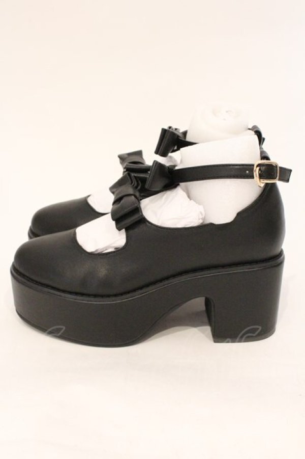 画像3: Ank Rouge / ダブルリボンドーリーシューズ L クロ O-26-03-24-009-CA-SH-IG-OS (3)