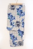 画像1: Moi-meme-Moitie / 浴衣（青薔薇柄）+帯（青）セット  グレー×ブルー×ホワイト O-26-03-24-010-MO-OP-IG-OS (1)