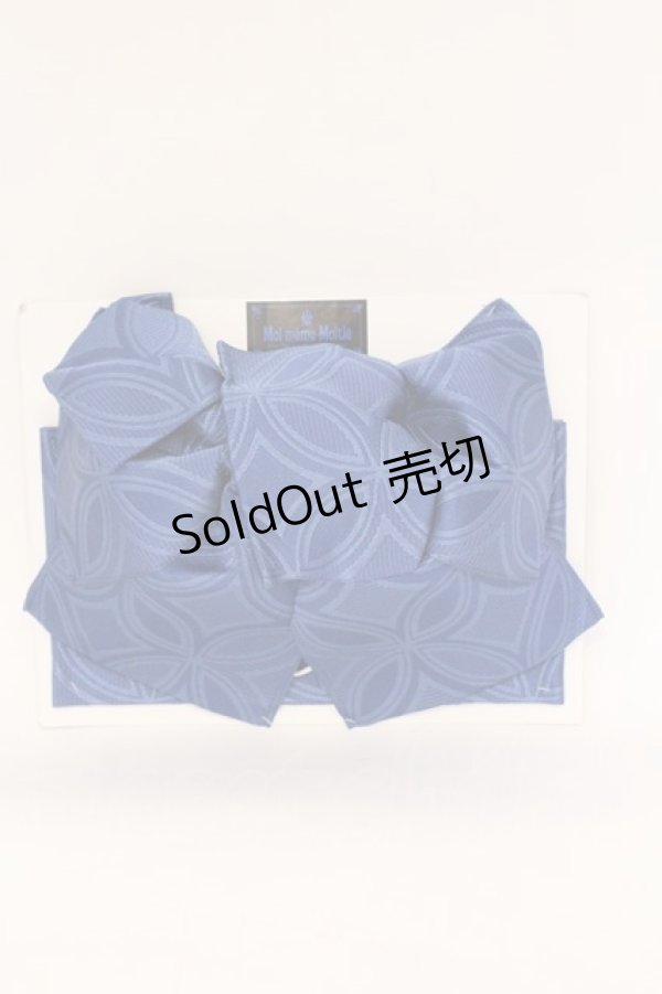 画像4: Moi-meme-Moitie / 浴衣（青薔薇柄）+帯（青）セット  グレー×ブルー×ホワイト O-26-03-24-010-MO-OP-IG-OS (4)