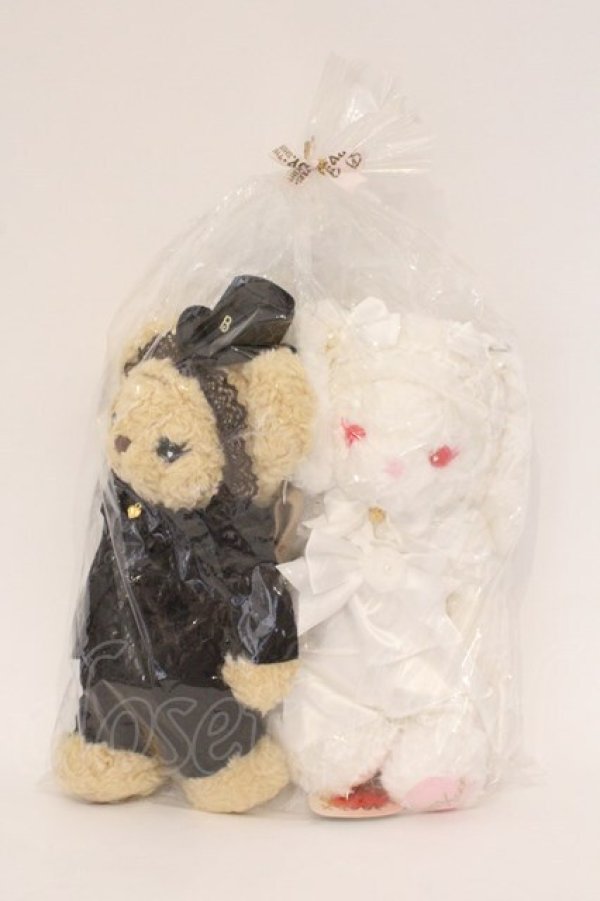 画像1: BABY,THE STARS SHINE BRIGHT / BABY 30th Anniversaryウェディングくみゃちゃんポシェットセット  シロ ミルクティ O-26-03-24-012-BA-BG-IG-OS (1)