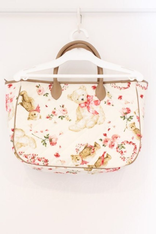 画像4: PINK HOUSE / テディローズプリントキルティングバッグ  バニラ O-26-03-24-002-LO-BG-IG-OS (4)