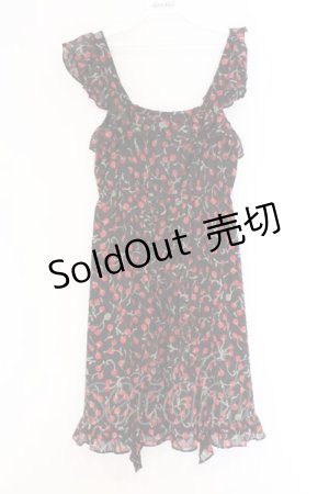 画像: MILK / Little berryベビードール  ブラック×レッドベリー O-26-03-25-034-ML-OP-IG-OS