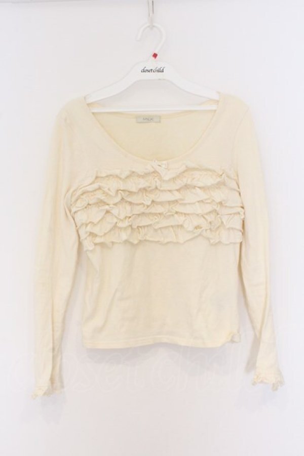 画像1: MILK / フリルトップス  オフシロ O-26-03-25-036-ML-TO-IG-OS (1)