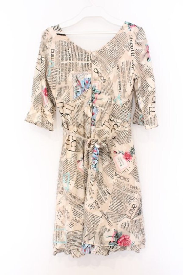 画像3: MILK / フォーチューンBirdドレス  ミルクティー O-26-03-25-038-ML-OP-IG-OS (3)