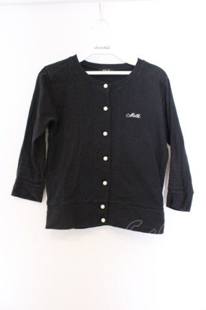 画像: MILK / 刺繍入りカットカーディガン  クロ O-26-03-25-041-ML-TO-IG-OS