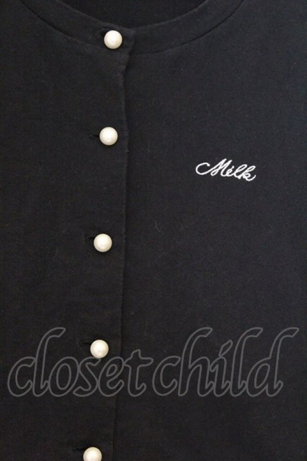 画像2: MILK / 刺繍入りカットカーディガン  クロ O-26-03-25-041-ML-TO-IG-OS (2)