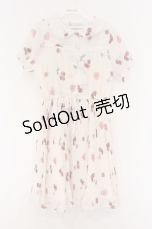 画像: Ank Rouge / さくらんぼワンピース M シロ O-26-03-25-047-CA-OP-OW-OS