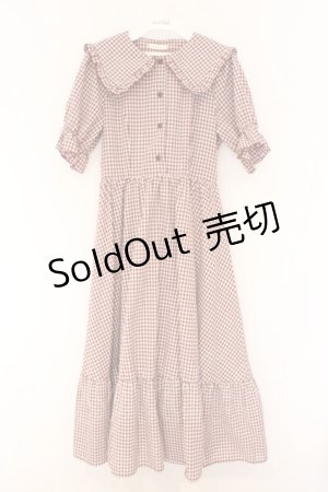 画像: m petit by misako / AM*ギンガムCHKワンピース S アカ O-26-03-25-052-LO-OP-OW-OS