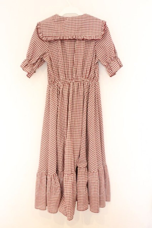 画像3: m petit by misako / AM*ギンガムCHKワンピース S アカ O-26-03-25-052-LO-OP-OW-OS (3)