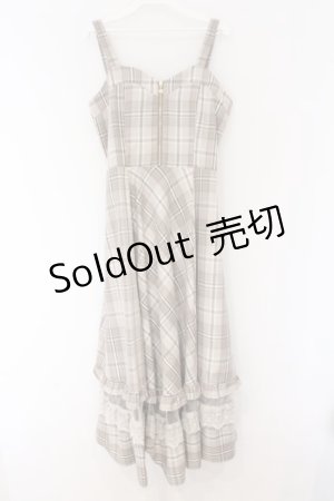 画像: axes femme / センタージップチェックジャンスカ F ベージュ O-26-03-25-053-AX-OP-OW-OS