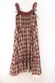 画像3: axes femme / コットンレース使チェックワンピース M アカ O-26-03-25-054-AX-OP-OW-OS (3)