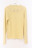 画像1: axes femme / バラボトルネックリブプルオーバー F イエロー O-26-03-25-055-AX-TO-OW-OS (1)
