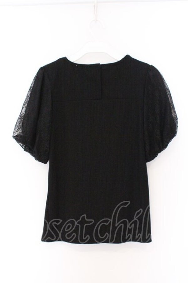 画像3: axes femme / レース袖プルオーバー M クロ O-26-03-25-057-AX-TO-OW-OS (3)