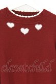 画像2: axes femme / ハートジャカードニットプルオーバー F アカ O-26-03-25-060-AX-TO-OW-OS (2)