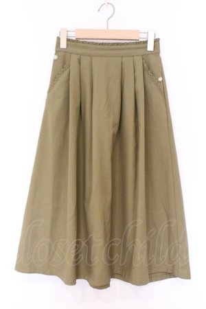 画像: axes femme / サス付きタックスカート F グリーン O-26-03-25-007-AX-SK-IG-OS