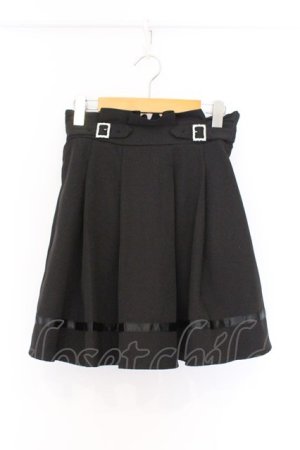 画像: axes femme / ベルト付きフレアスカートパンツ F クロ O-26-03-25-009-AX-SK-YM-OS