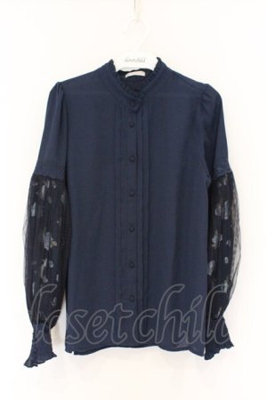 画像: axes femme / 眠れる森の美女ブラウス M ネイビー O-26-03-25-011-AX-BL-YM-OS