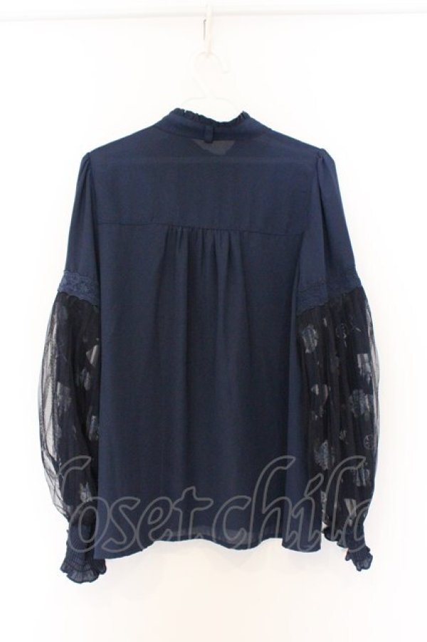 画像3: axes femme / 眠れる森の美女ブラウス M ネイビー O-26-03-25-011-AX-BL-YM-OS (3)