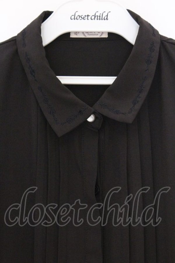 画像2: axes femme / ヒヨクタックブラウス M クロ O-26-03-25-013-AX-BL-YM-OS (2)