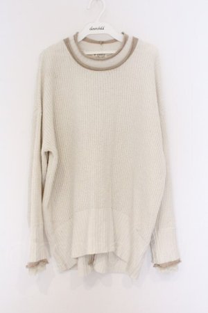 画像: axes femme / バイカラーボトルネックニット F オフシロ O-26-03-25-018-AX-TO-IG-OS