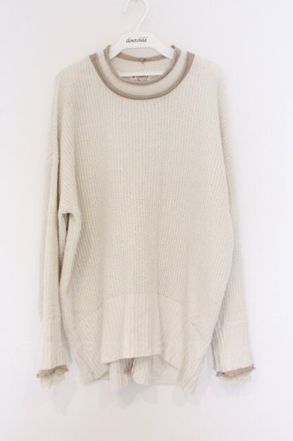 画像1: axes femme / バイカラーボトルネックニット F オフシロ O-26-03-25-018-AX-TO-IG-OS (1)