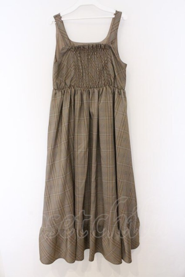 画像3: axes femme / Ｗ釦フィッシュテールジャンパースカート  ブラウン O-26-03-25-019-AX-OP-IG-OS (3)