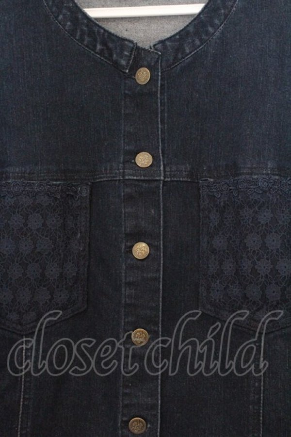 画像2: axes femme / ノーカラージャケット L インディゴ O-26-03-25-020-AX-JA-IG-OS (2)