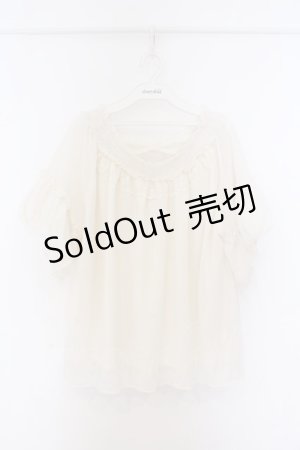 画像: axes femme / バックシャンエスパンディプルオーバー M シロ O-26-03-25-021-AX-TO-IG-OS