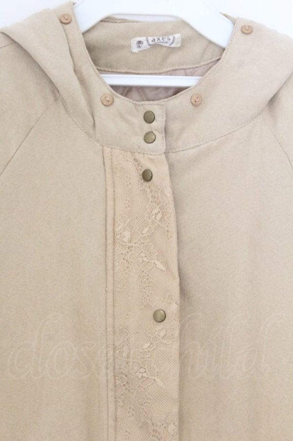 画像2: axes femme / フード付ミドル丈モッズコート L ベージュ O-26-03-25-022-AX-CO-IG-OS (2)