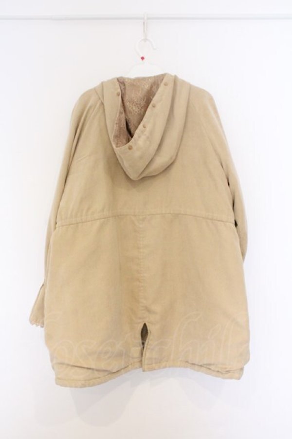 画像3: axes femme / フード付ミドル丈モッズコート L ベージュ O-26-03-25-022-AX-CO-IG-OS (3)