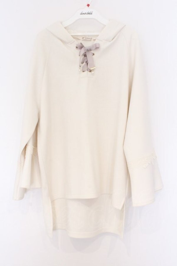 画像1: axes femme / ダンボールニットポンチョ F オフシロ O-26-03-25-023-AX-TO-IG-OS (1)