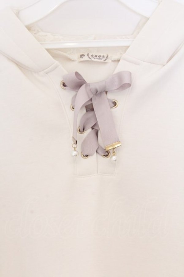 画像2: axes femme / ダンボールニットポンチョ F オフシロ O-26-03-25-023-AX-TO-IG-OS (2)