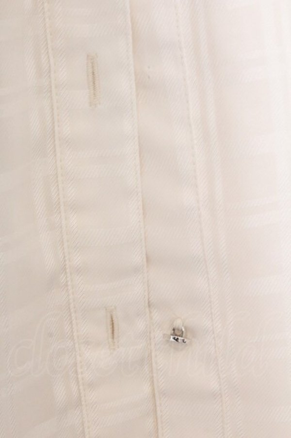 画像2: axes femme / シアーチェックロングシャツ M アイボリー O-26-03-25-024-AX-BL-IG-OS (2)