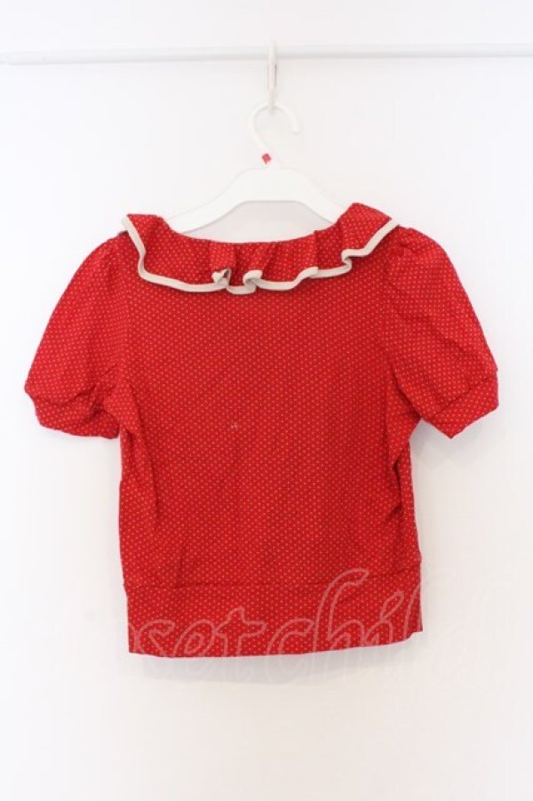 画像3: MILK / ラッフルフリルトップス  アカドット O-26-03-25-028-ML-TS-IG-OS (3)