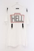 画像1: HELL CAT PUNKS / I NEED HELL オープンショルダーTシャツワンピース  ホワイト O-26-03-27-001-PU-TO-OW-OS (1)