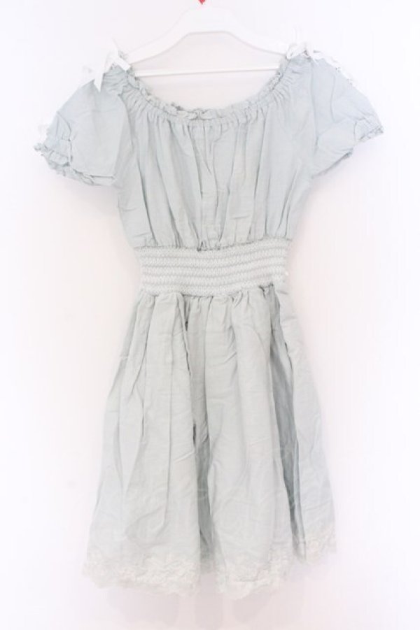 画像3: LIZ LISA / ウエストシャーリングコットンワンピース  ブルー O-26-03-27-036-LO-OP-YM-OS (3)