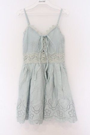 画像: LIZ LISA / カッティングレースワンピース 0 ブルー O-26-03-27-038-LO-OP-YM-OS