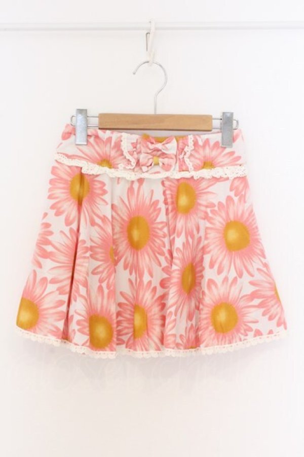 画像1: LIZ LISA / 花柄ミニスカート 0 シロｘピンク O-26-03-27-040-LO-SK-YM-OS (1)