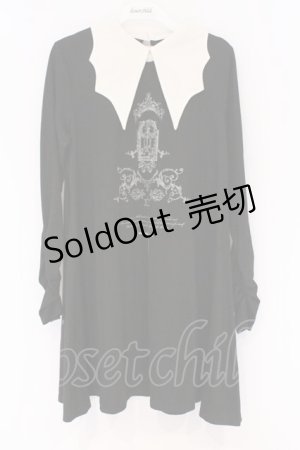 画像: SEX POT ReVeNGe / BAD COLLAR CROSS カットワンピース M ブラック×ホワイト O-26-03-27-005-SP-OP-OW-OS