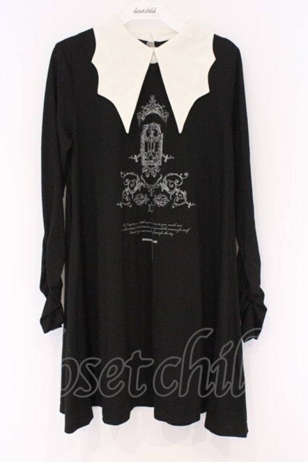 画像1: SEX POT ReVeNGe / BAD COLLAR CROSS カットワンピース M ブラック×ホワイト O-26-03-27-005-SP-OP-OW-OS (1)