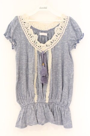 画像: LIZ LISA / ボーダーコットンロンパース F ブルー O-26-03-27-044-LO-OP-YM-OS