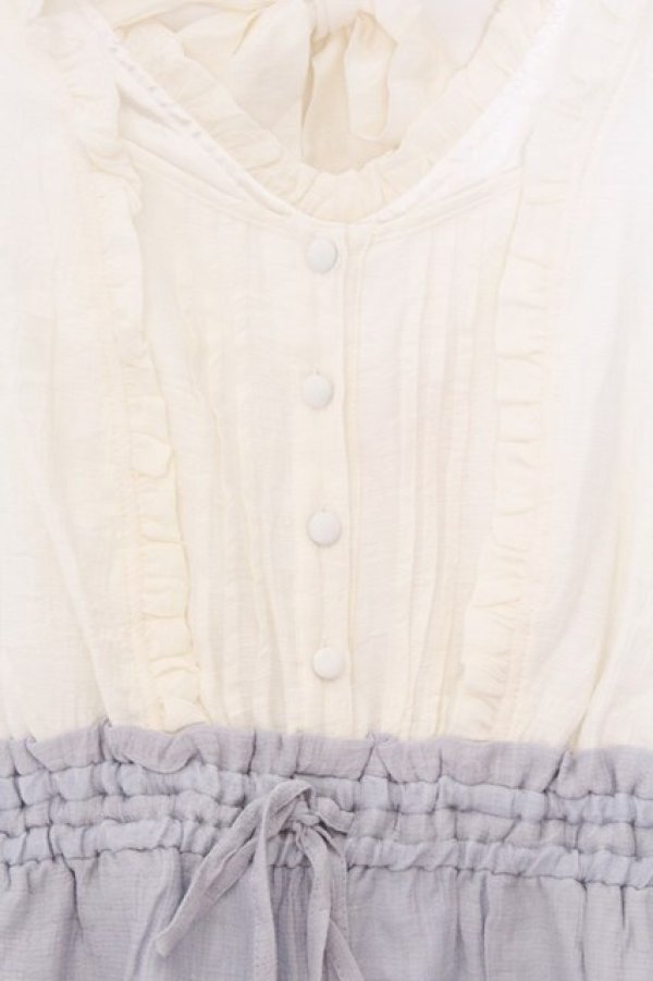 画像2: LIZ LISA / ドッキングロンパース 0 シロｘブルー O-26-03-27-045-LO-OP-YM-OS (2)