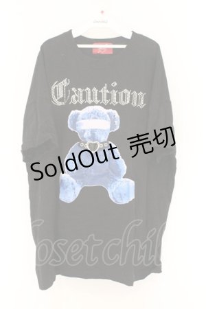 画像: Jamie エーエヌケー / くまちゃんプリントBig Te　Tシャツ M クロ O-26-03-27-046-LO-TO-OW-OS