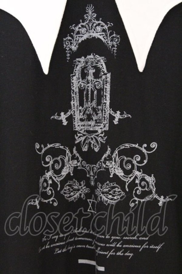 画像2: SEX POT ReVeNGe / BAD COLLAR CROSS カットワンピース M ブラック×ホワイト O-26-03-27-005-SP-OP-OW-OS (2)