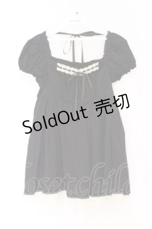 画像: BPN / はしごレース配色チュニック M ブラック O-26-03-27-049-GO-OP-OW-OS