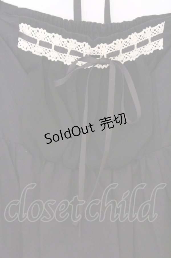 画像2: BPN / はしごレース配色チュニック M ブラック O-26-03-27-049-GO-OP-OW-OS (2)