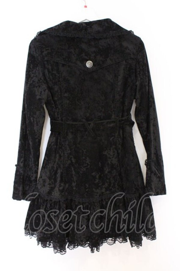 画像3: ALGONQUINS / 裏地チェックベルベットコート 2 ブラック×レッド O-26-03-27-050-AL-CO-OW-OS (3)